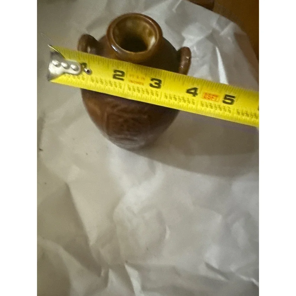 Vintage Chinese Kinmen Daqu Kaoliang Liquor Bottle Brown Glazed Pottery Decanter